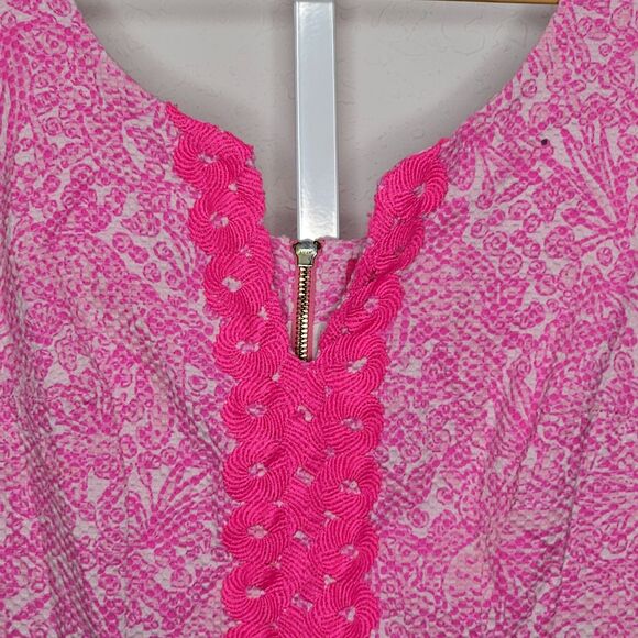 Lilly Pulitzer Target Pink See Ya Later Sleeveless Cotton Shift‎ Mini Dress 16 - Picture 2 of 8